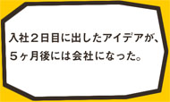 入社2日目に出したアイデアが、5ヶ月後には会社になった。